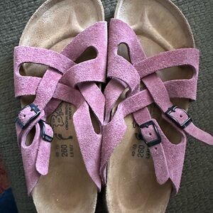 Birkenstock Pink Sandals Multi-Strap Ergonomic